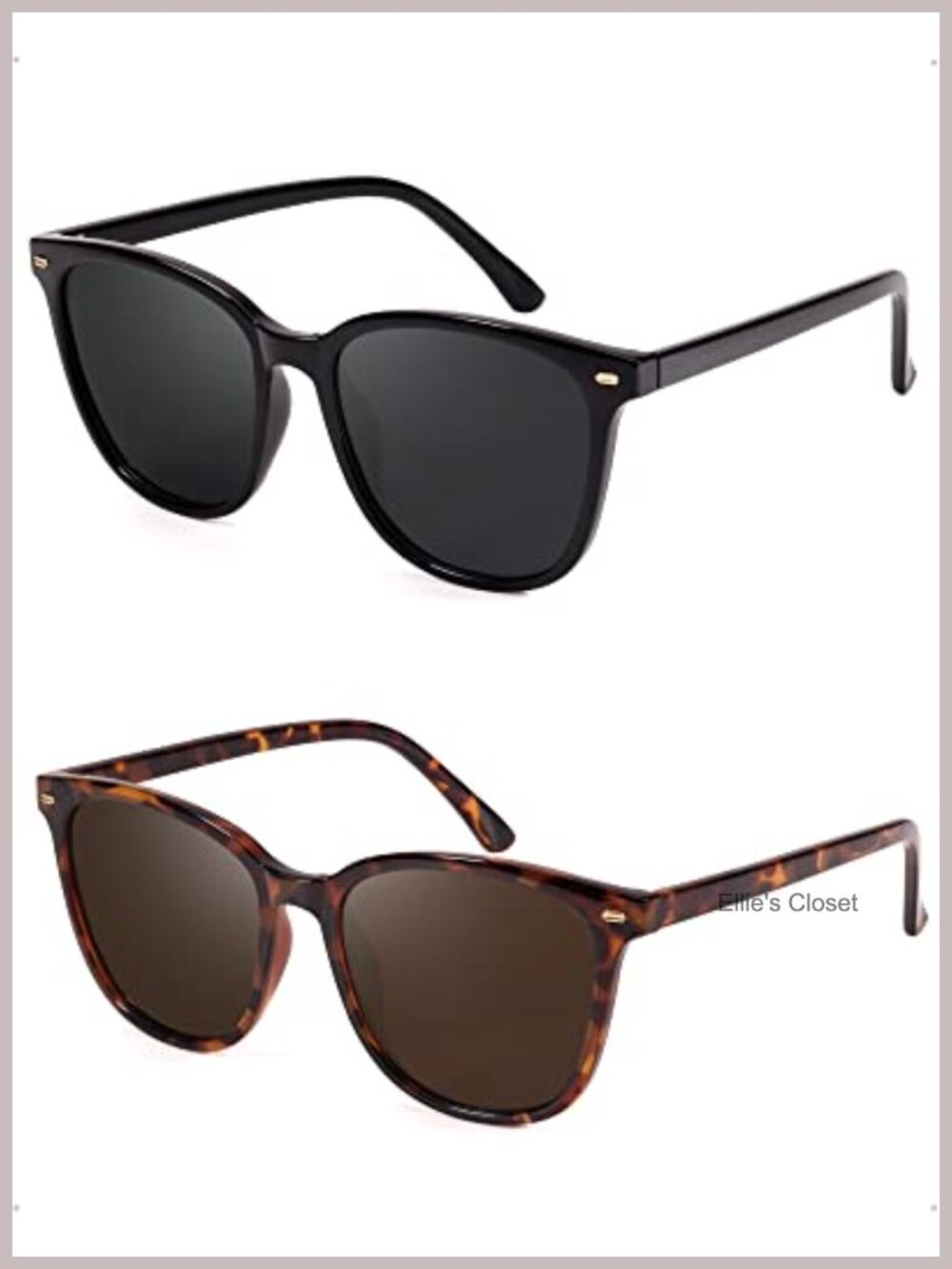 Polarized Sunglasses for Women UV400 Protection Big Frame Full Frame Medium Fit